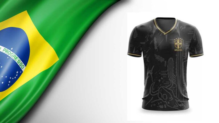 Camisa da Seleção Brasileira Preta e Dourada